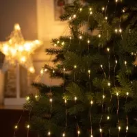 Гирлянда &laquo;Конский хвост&raquo; 10 нитей по 2 м, IP20, медная нить, 200 LED, свечение тёплое белое, 12 В