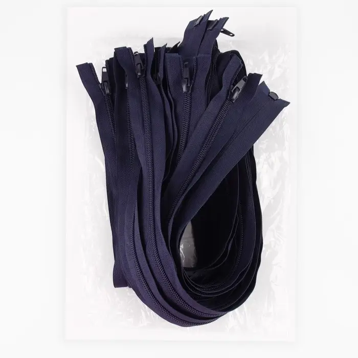 Молния «Спираль», №7, 2 бегунка, разъёмная, замки автомат, 100 см, тёмно-синяя