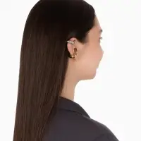 Серьги &laquo;Каффы&raquo;, набор 2 шт. бублики, цвет серебро с золотом