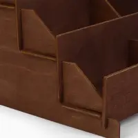 Подставка под открытки 12 ячеек, 34.5&times;23&times;25 см, толщина 3 мм, коричневый