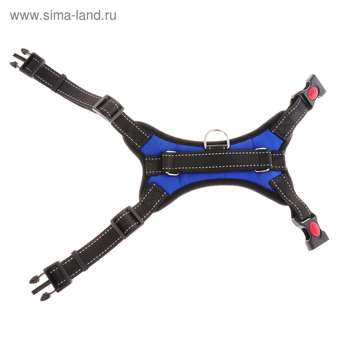 Шлейка К7 мягкая светоотражающая, размер XL, ОГ 74-92 см, вес 28-47,5 кг, синяя Шлейка К7 мягкая светоотражающая, размер XL, ОГ 74-92 см, вес 28-47,5 кг, синяя