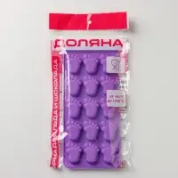 Форма для конфет и шоколада Доляна &laquo;Следопыт&raquo;, силикон, 22&times;10&times;1.8 см, 15 ячеек (3.6&times;2.7 см), МИКС