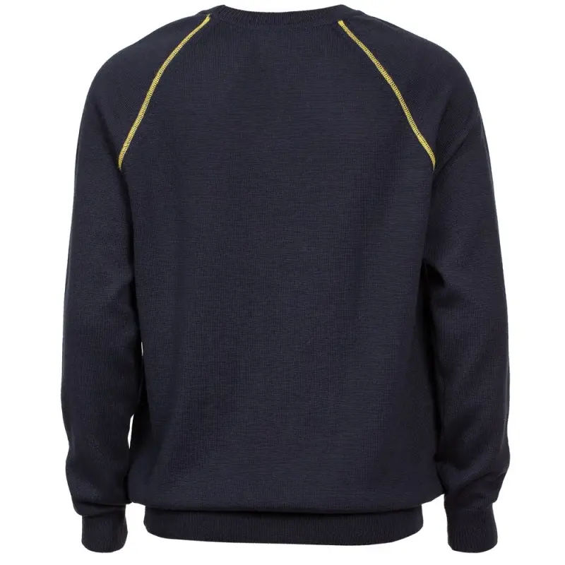 Джемпер Stitch с контрастной отделкой, синий с зеленым, размер S Джемпер Stitch с контрастной отделкой, синий с зеленым, размер S