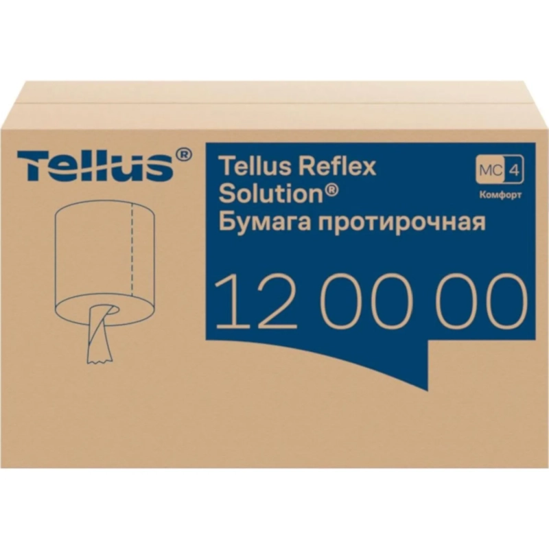 Бумага протирочная д/держ Торк/Tellus М4 с ЦВ 1сл.771л/рул. 6рул/уп 120000