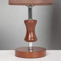 Лампа настольная RISALUX ЭКО &laquo;Кло&raquo; 1&times;40 Вт Е27 кофе/хром 16&times;16&times;38 см