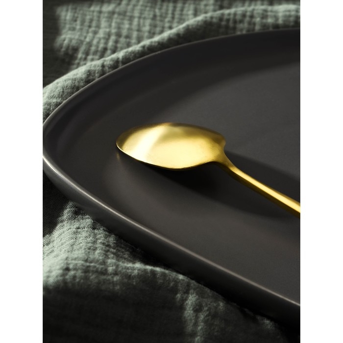 Ложка столовая из нержавеющей стали Magistro &laquo;Оску базис&raquo;, длина 19,5 см, цвет золотой