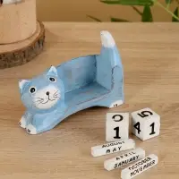 Календарь настольный «Кошка», 13×4×10 см, дерево