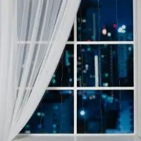 Гирлянда &laquo;Занавес&raquo; 1.6&times;1.6 м, роса, IP20, серебристая нить, 160 LED, свечение белое, 8 режимов, 220 В