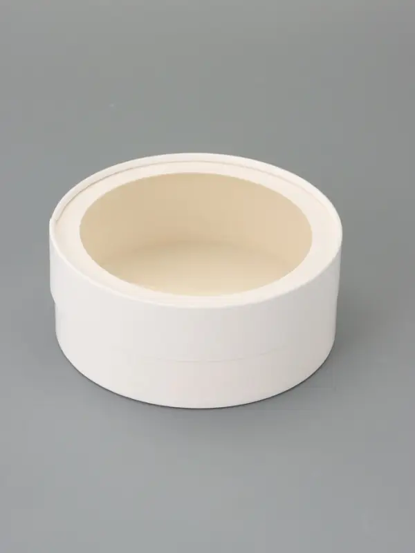 Коробка подарочная круглая с окном, завальцованная, белая, 15×6 см Коробка подарочная круглая с окном, завальцованная, белая, 15×6 см