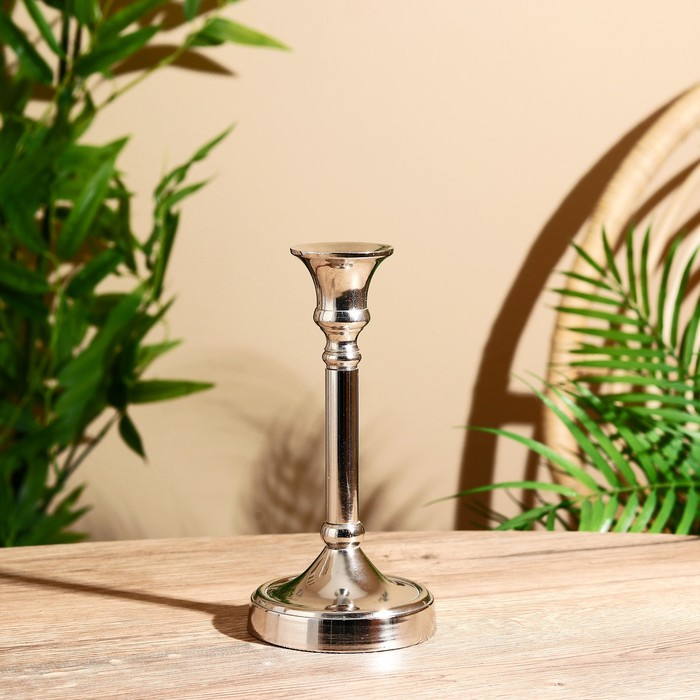 Подсвечник алюминий Подсвечник алюминий "Успех" на 1 свечу 9х9х19 см