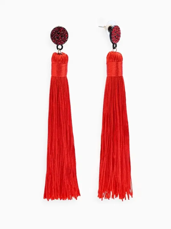 Серьги &laquo;Кисти&raquo;, гармония, красные, L кисти 8.5 см