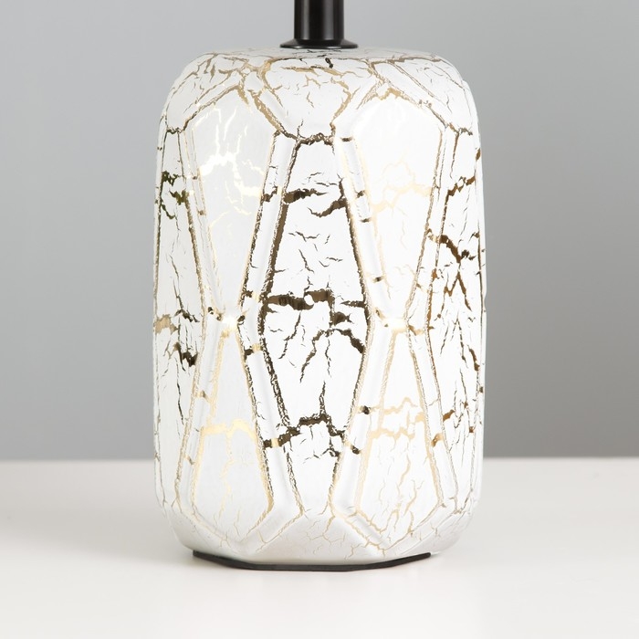 Настольная лампа Настольная лампа "Анде" Е14 40Вт бело-золотистый 20х20х33 см RISALUX