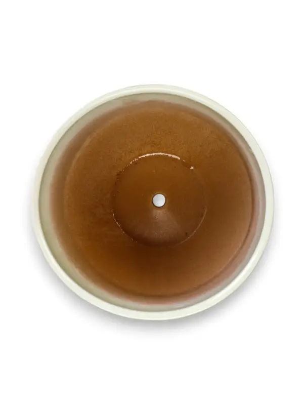 Горшок цветочный с поддоном 3,4 л, керамика  Горшок цветочный с поддоном 3,4 л, керамика "Листья" (М)