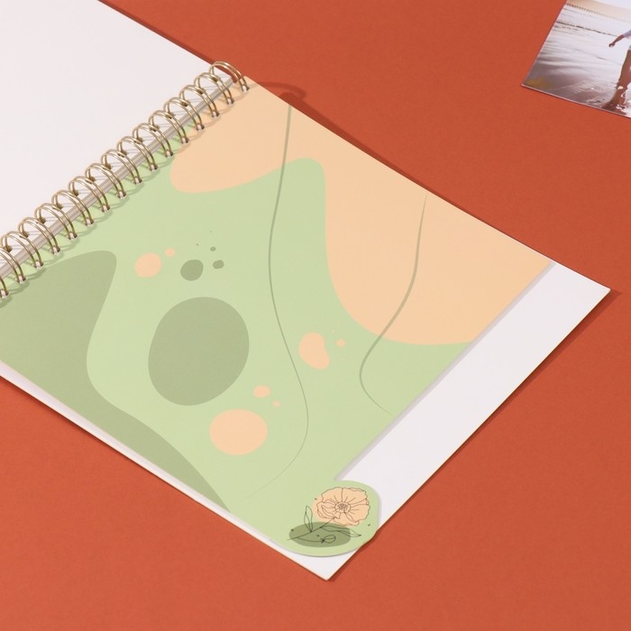 Фотоальбом на спирали 20 листов Фотоальбом на спирали 20 листов "Балерины и цветы" объёмный элемент + 4 вкладки 24х24 см