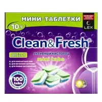 Таблетки для посудомоечных машин Clean&Fresh All in1 mini tabs, 100 шт.