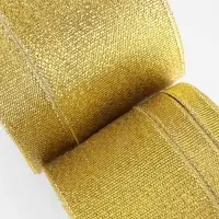 Набор парчовых лент, 5 шт., размер лент: 6/10/20/40/50 мм, 23&plusmn;1 м, цвет золотой