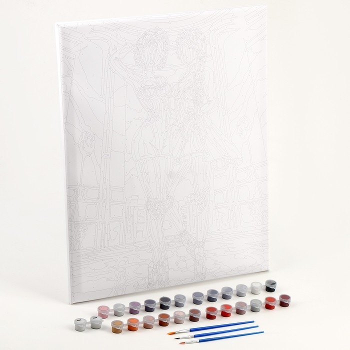 Картина по номерам на холсте с подрамником «Балерины-близняшки», 40 х 50 см Картина по номерам на холсте с подрамником «Балерины-близняшки», 40 х 50 см