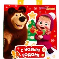 Подарок в картонной упаковке "Маша и Медведь!" а43, 470 гр