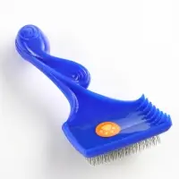 Щётка - пуходёрка большая, основание 84&times;58 мм, с каплями, синяя