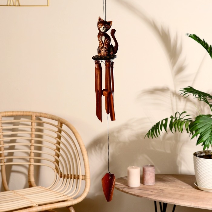 Музыка ветра «Кошечка», 44×8×8 см, бамбук Музыка ветра «Кошечка», 44×8×8 см, бамбук