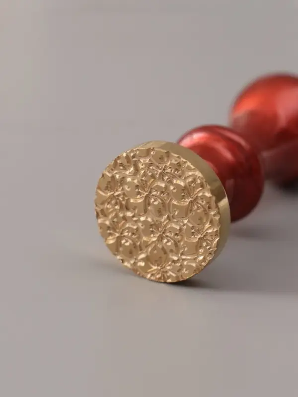 Печать для сургуча с пластиковой ручкой &laquo;Цветочки&raquo;, 6.3&times;2.5&times;2.5 см