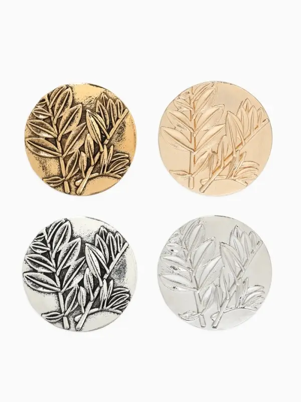 Брошь "Конгреф" листья,  (фас 12шт), цвет МИКС