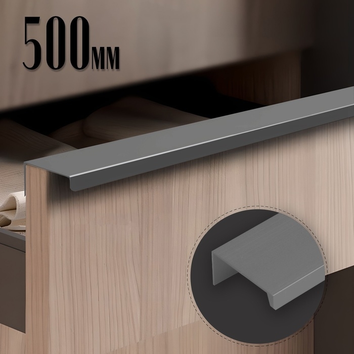 Ручка CAPPIO RT001, L=500 мм, м/о 288 мм, цвет графит, 4 шт. Ручка CAPPIO RT001, L=500 мм, м/о 288 мм, цвет графит, 4 шт.