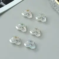 Крабики для волос Выбражулька &laquo;Аванти&raquo;, сердце двойное, 2.5 см, набор 6 шт., прозрачные