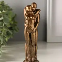 Статуэтка "Пара" 15х4 см, бронза винтаж