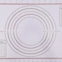 Коврик для выпечки и раскатки теста с разметкой, армированный, силикон, 42&times;29.5 см, белый