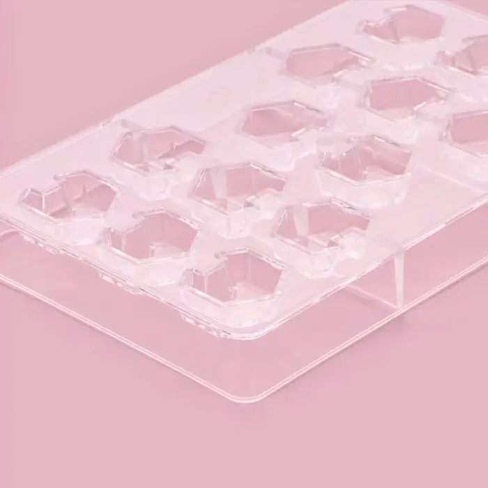 Форма для конфет и шоколада &laquo;Конструктор&raquo;, пластик, 20&times;12&times;2.5 см, 14 ячеек 2.8&times;2.8&times;0.8 см, прозрачная