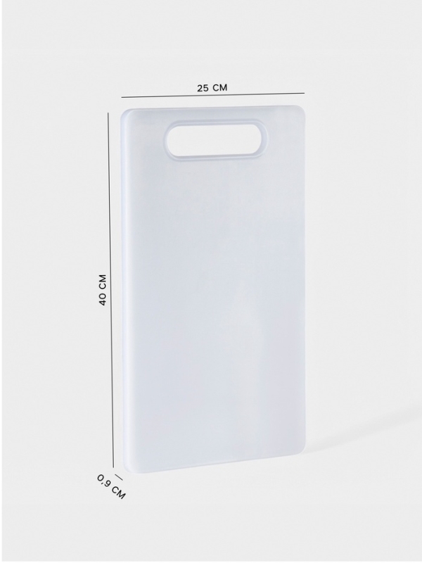 Доска разделочная Доляна «Бастерн», пластик PP, 40×25×0.9 см, белая