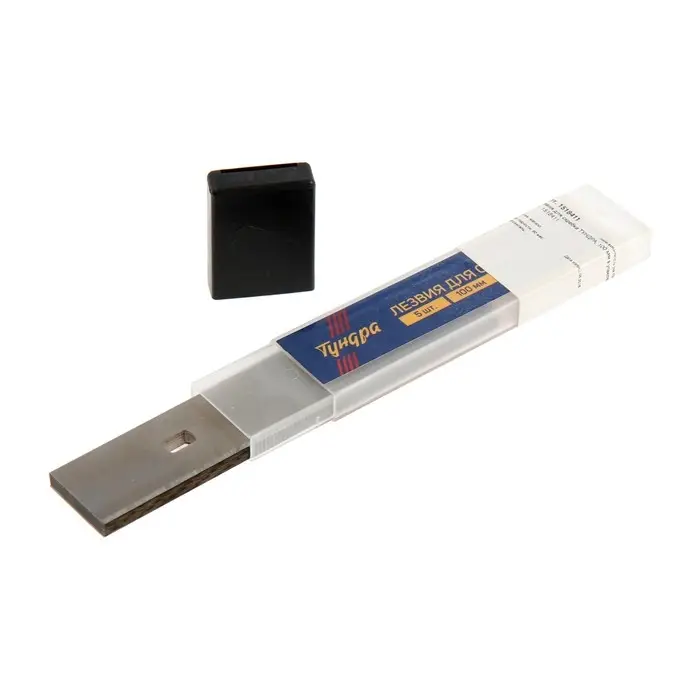 Лезвия для скребка ТУНДРА, 100 мм, в упаковке 5 шт.