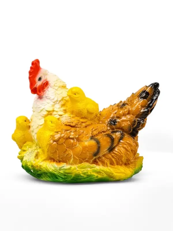 Садовая фигура из гипса &laquo;Курица наседка с цыплятами&raquo;, 27&times;20&times;21 см