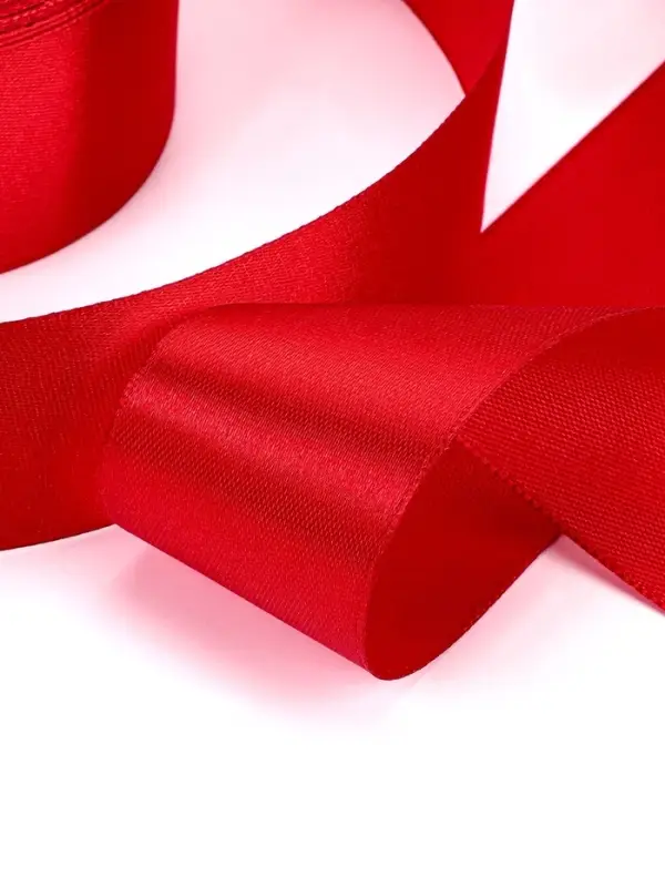 Лента атласная, 40 мм, 23&plusmn;1 м, красная №26