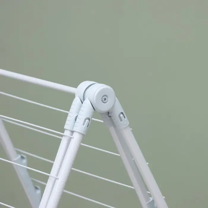 Сушилка для белья напольная складная, рабочая длина 21 м, цвет матовый серый