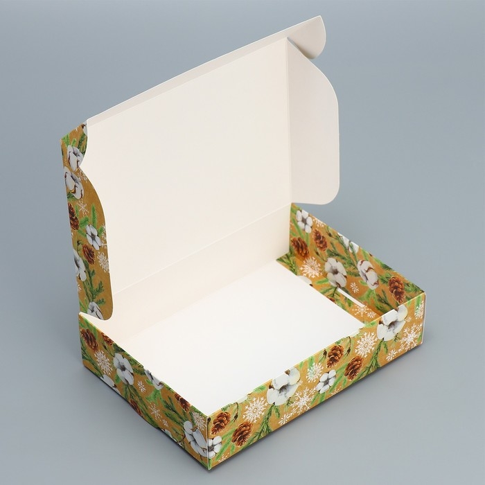 Коробка подарочная новогодняя складная «Новогодняя ботаника», 21 х 15 х 5 см Коробка подарочная новогодняя складная «Новогодняя ботаника», 21 х 15 х 5 см
