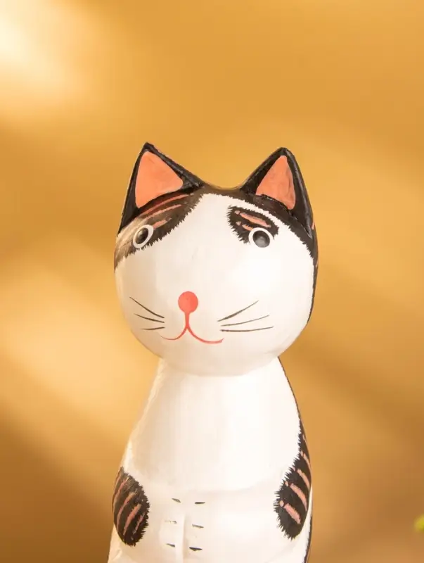 Сувенир «Кот сидячий», 5×6×14 см, дерево, коричневый