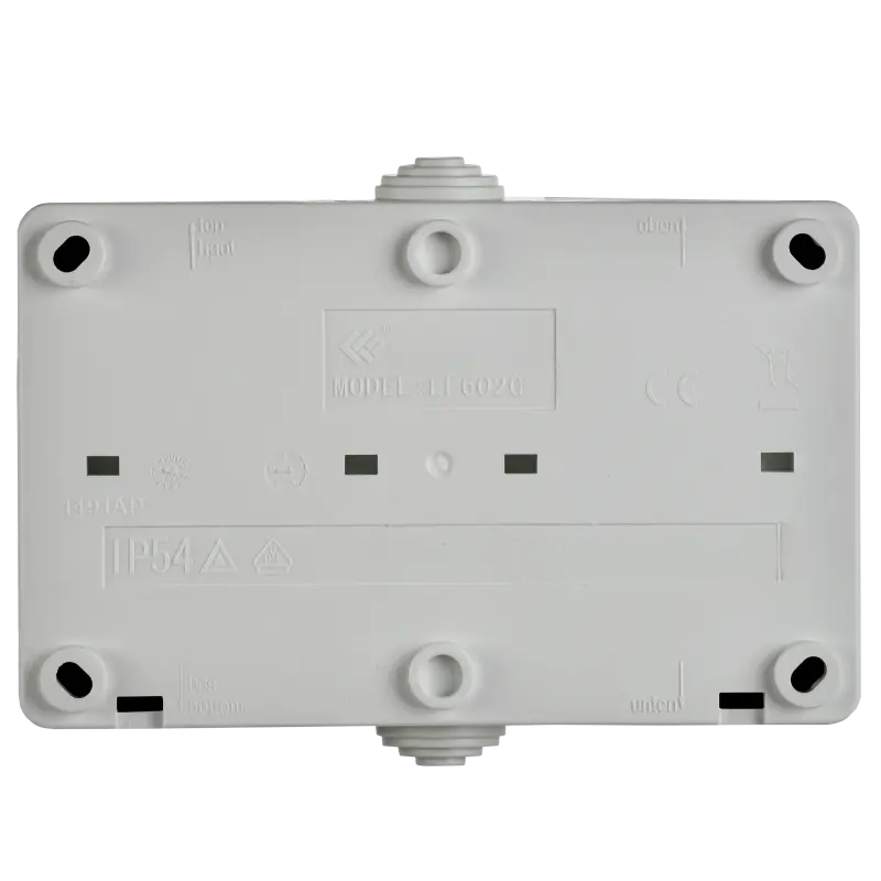 ФОРС Розетка двойная наружная с заземлением с крышкой IP54