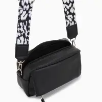 Сумка женская кросс-боди TEXTURA на молнии, 21&times;7&times;13 см, чёрная