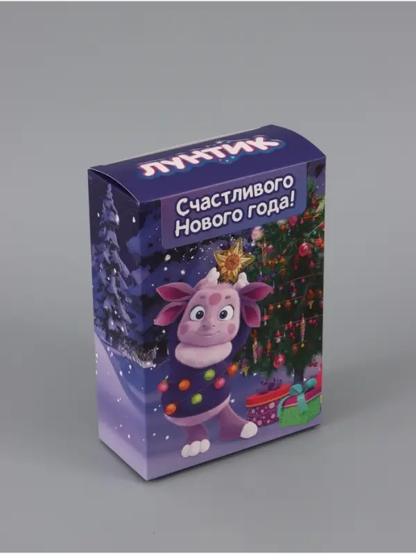 Коробка подарочная самосборная &laquo;С Новым годом!&raquo;, 16&times;23&times;7.5 см, Лунтик