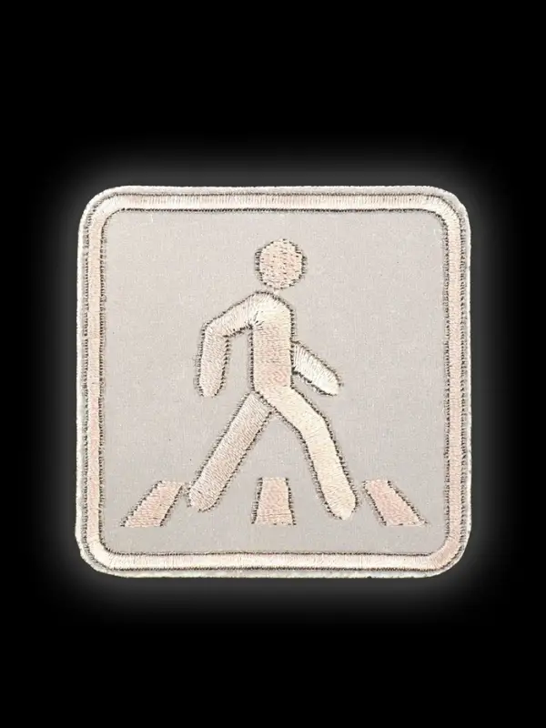 Светоотражающая термонаклейка &laquo;Пешеходный переход&raquo;, 6.2&times;6.2 см, цвет серый, цена за 1 штуку