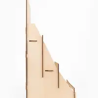 Подставка под открытки 6 ячеек по 16.2 см, 34.5&times;18.5&times;38.5 см, толщина 3 мм, цвет бежевый