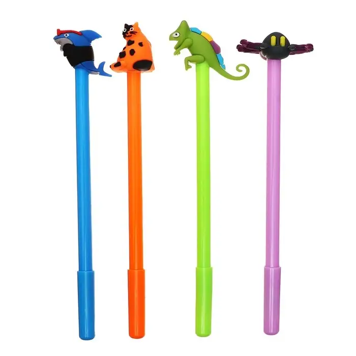 Ручка - прикол гелевая Calligrata «Зверушки», МИКС