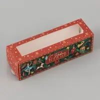 Коробочка для макарун новогодняя &laquo;С Новым годом. Щелкунчик&raquo;, 18&times;5.5&times;5.5 см