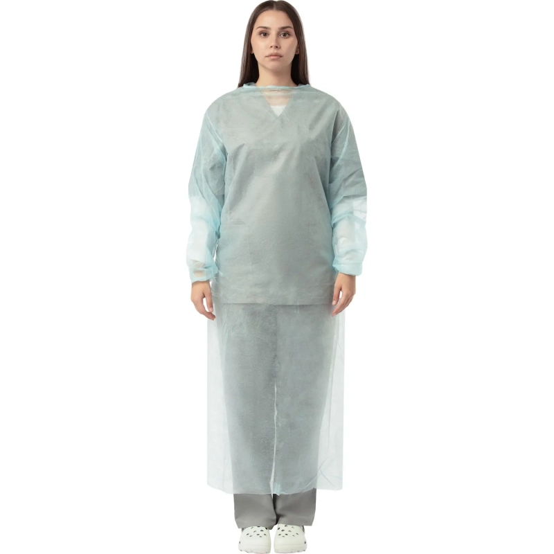 Халат ЕВРО н/с, рукав рез, дл.140 см, р.52-54 пл.25, 5шт/уп Инмедиз