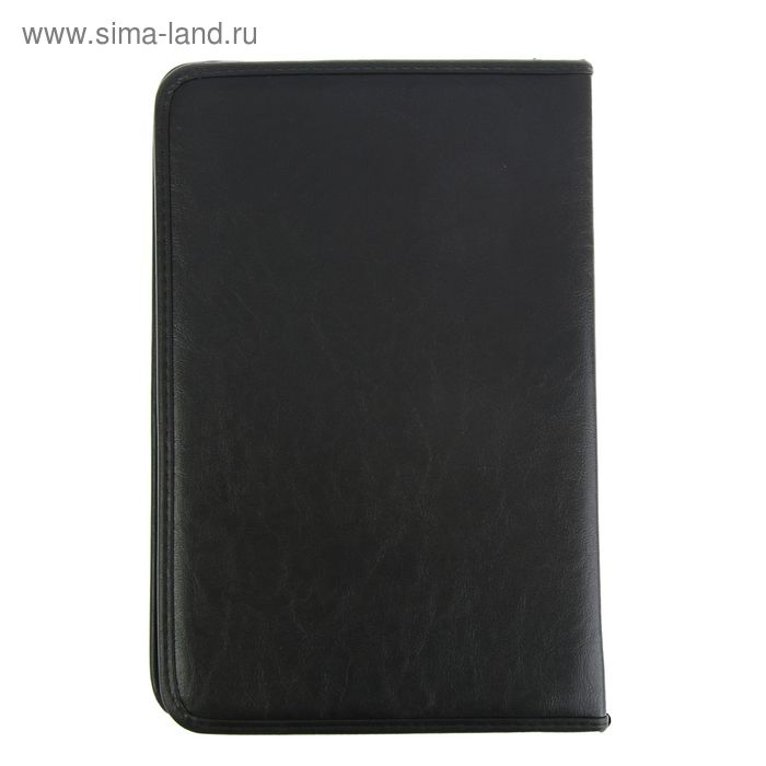 Папка деловая, искусственная кожа, для бумаг, 375 х 260 х 40 мм, "Лайт" чёрный 6Л33