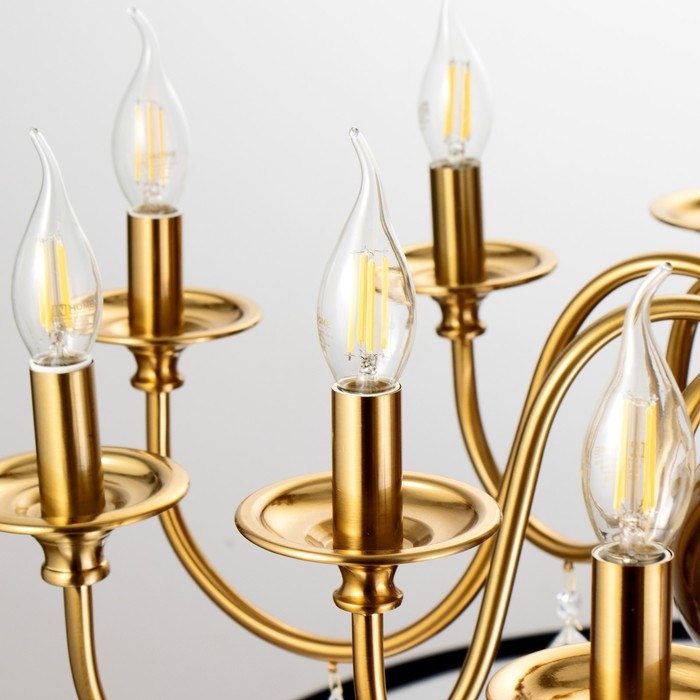 Люстра Люстра "Антер" 12х40Вт Е14 латунь 75х75х50 см BayerLux