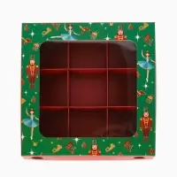 Коробка под 9 конфет новогодняя &laquo;Щелкунчик&raquo;, 14.5&times;14.5&times;3.5 см