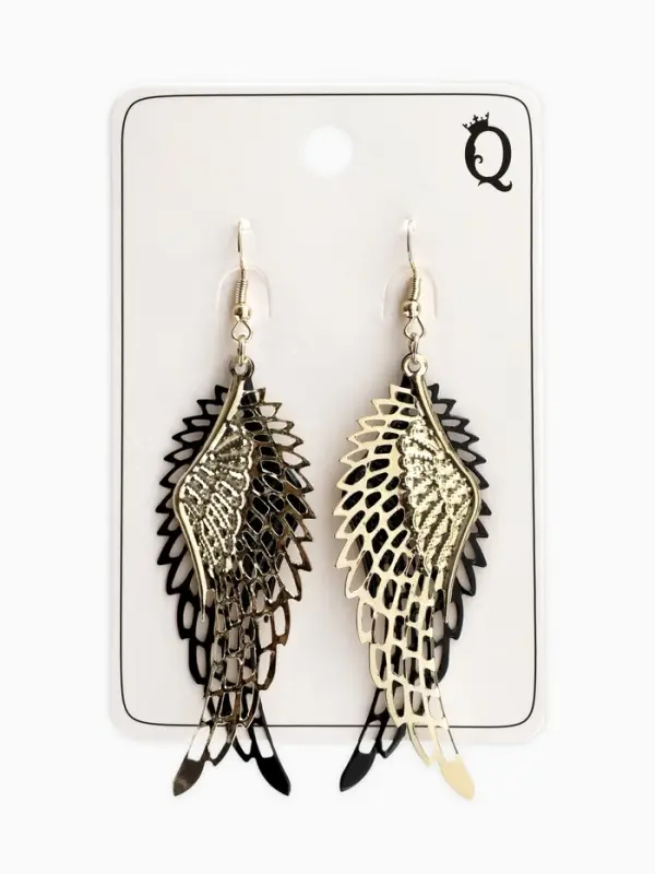 Серьги висячие &laquo;Крылья ангела&raquo;, цвет МИКС, 9 см